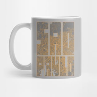 Sao Paulo, Brazil City Map Typography - Bauhaus Mug